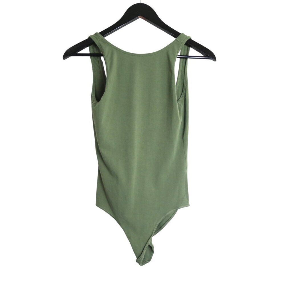 Community by Aritzia Racer Scoop Neck Tank Bodysuit Olive Green Size Small